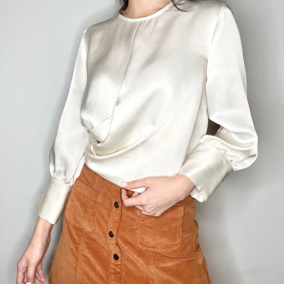 Zara Tops - ❌❌ NOT AVAILABLE- NWT Zara Ivory Wrap Top ❌❌